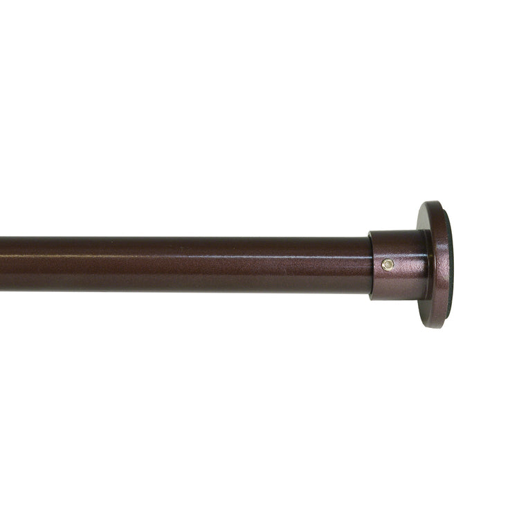 Versailles - Tringle à Tension pour Rideau en Acier Inoxydable, Intérieur/Extérieur, Longueur Ajustable, Brun (3 Grandeurs Disponibles) - Simple Boutique