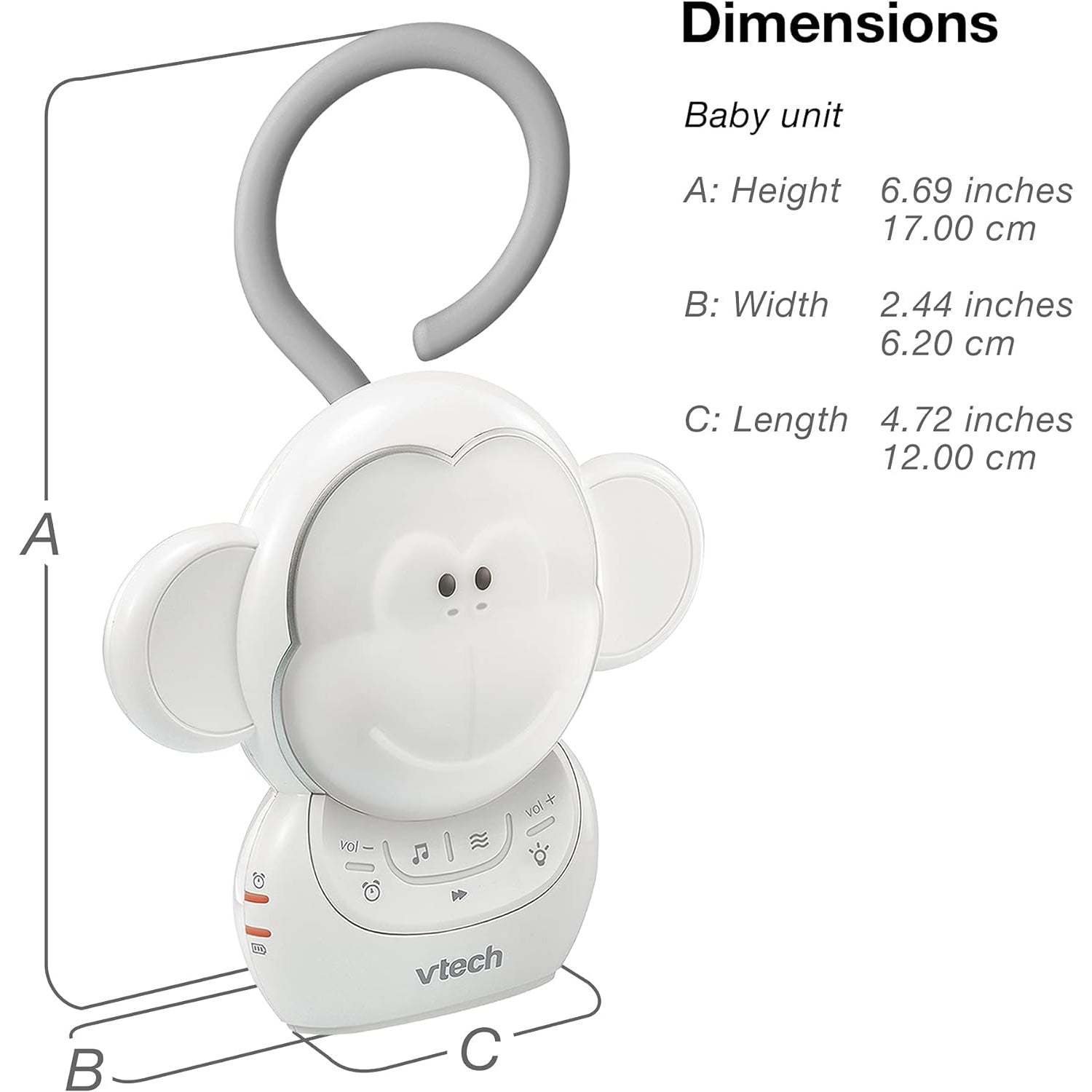 Vtech - Dispositif Sonore Apaisant Portatif pour Bébé Myla le Singe, Berceuse et Veilleuse - Simple Boutique