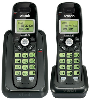 Vtech Téléphone Sans Fil DECT 6.0 à Deux Combinés avec Afficheur, Noir - Simple Boutique