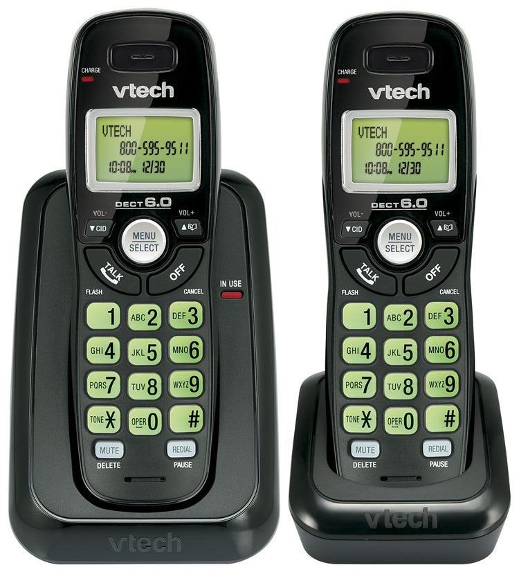 Vtech Téléphone Sans Fil DECT 6.0 à Deux Combinés avec Afficheur, Noir - Simple Boutique