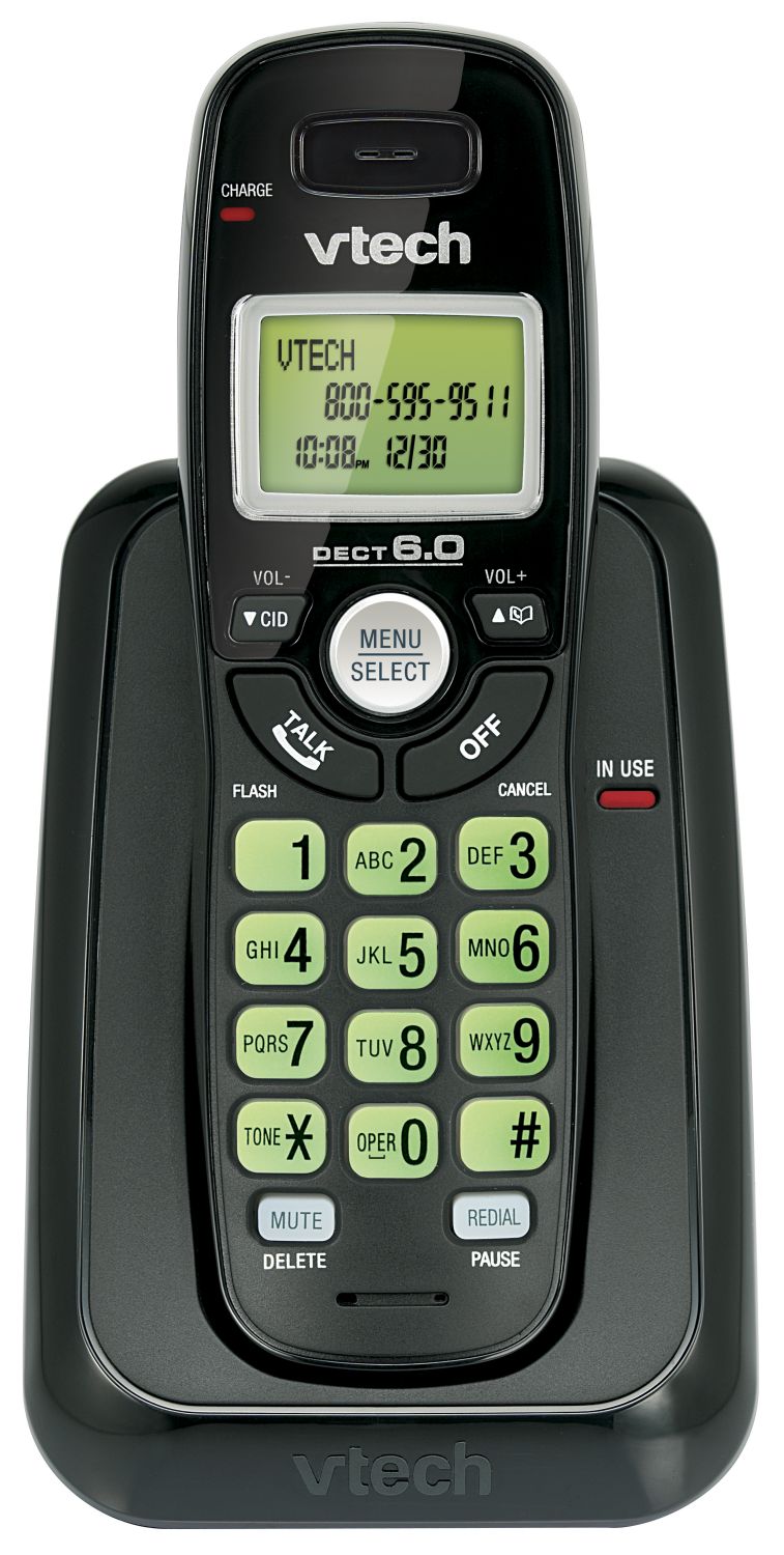 Vtech Téléphone Sans Fil DECT 6.0 avec Afficheur et Clavier Rétroéclairé, Noir - Simple Boutique