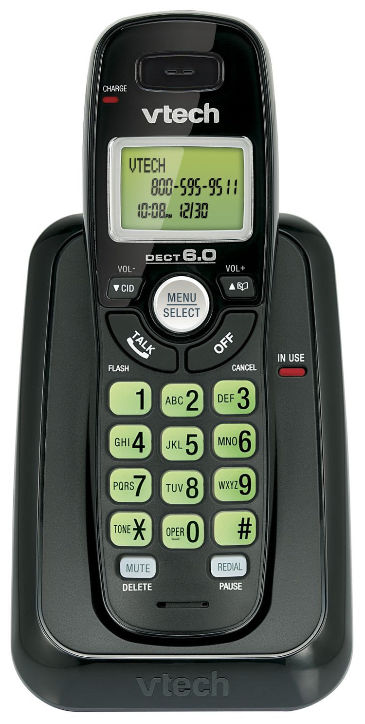 Vtech Téléphone Sans Fil DECT 6.0 avec Afficheur et Clavier Rétroéclairé, Noir - Simple Boutique