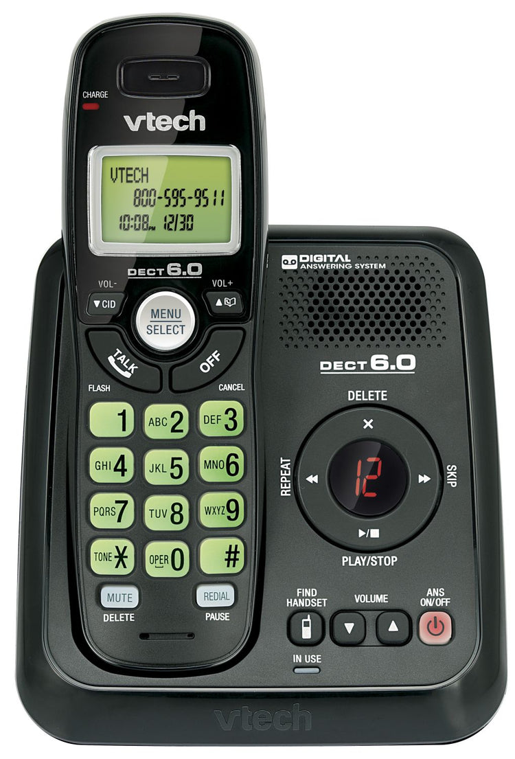 Vtech Téléphone Sans Fil DECT 6.0 avec Répondeur Numérique et Afficheur, Noir - Simple Boutique