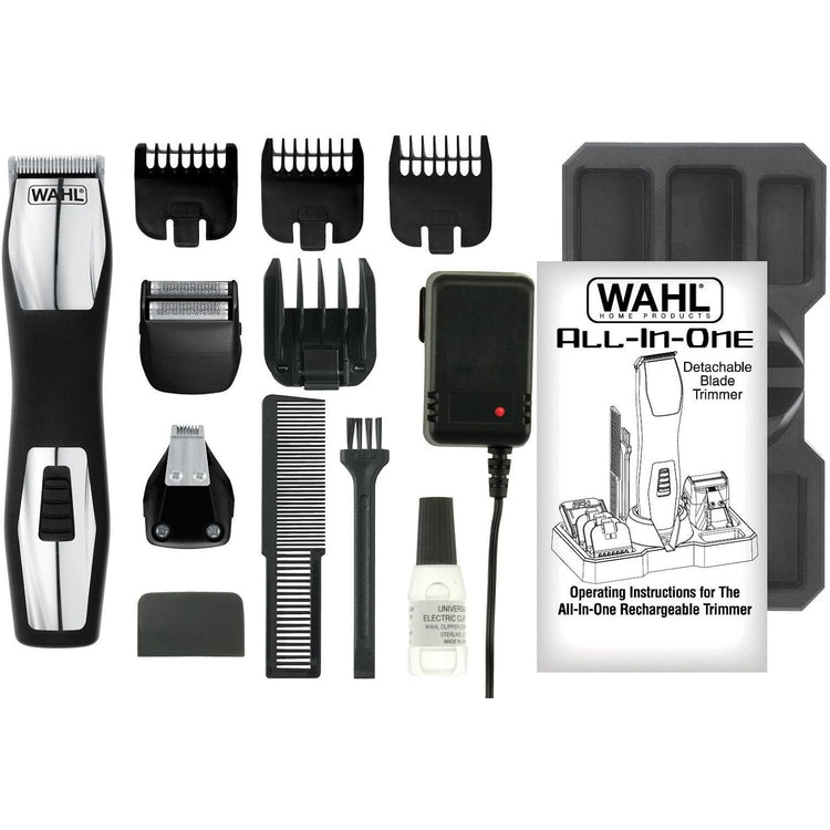 WAHL - Tondeuse Personnelle Rechargeable Tout-en-Un Groomsman Pro, Comprend 3 Têtes Amovibles - Simple Boutique