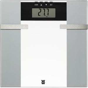 Weight Watcher - Pèse-Personne Numérique en Verre avec Analyse Corporelle, Capacité Maximum de 182kg - Simple Boutique