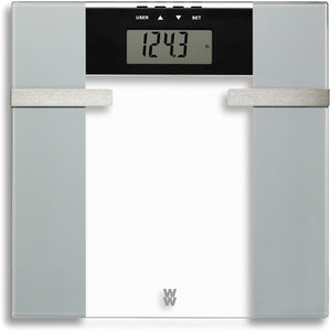 Weight Watcher - Pèse-Personne Numérique en Verre avec Analyse Corporelle, Capacité Maximum de 182kg - Simple Boutique