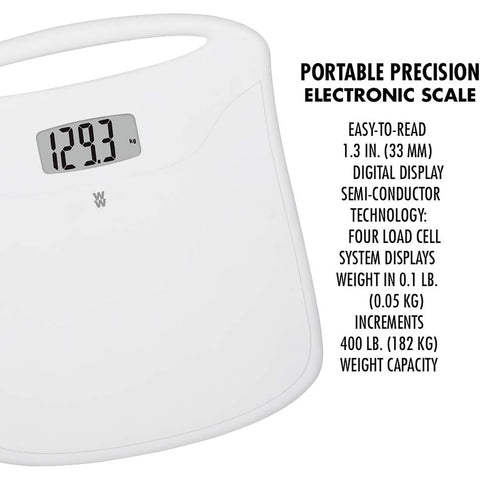 Weight Watcher - Pèse-Personne/Balance Numérique Portable, Capacité Maximum de 182kg