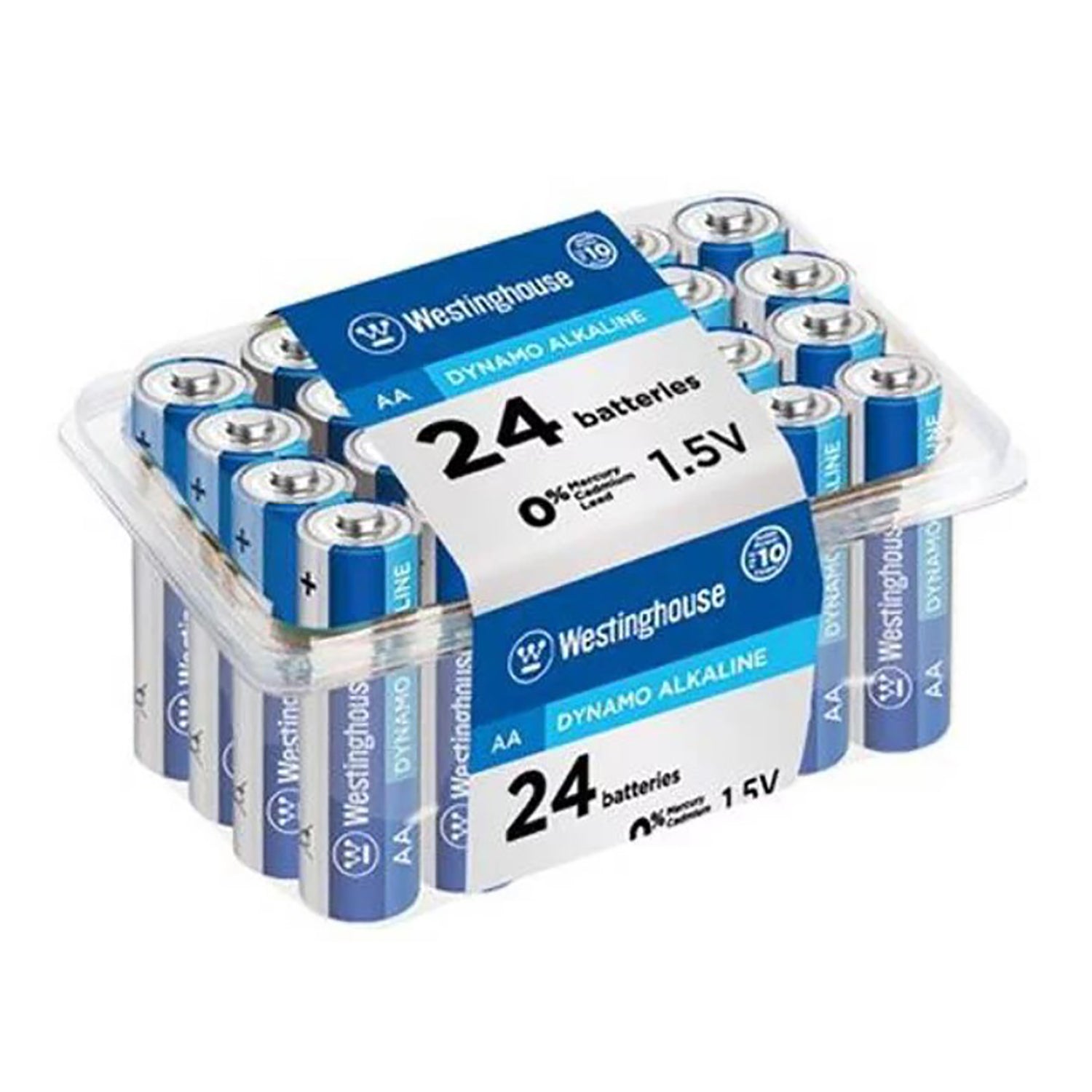 Westinghouse - Ensemble de 24 Batteries Alcaline Dynamo AA avec Boitier de rangement - Simple Boutique
