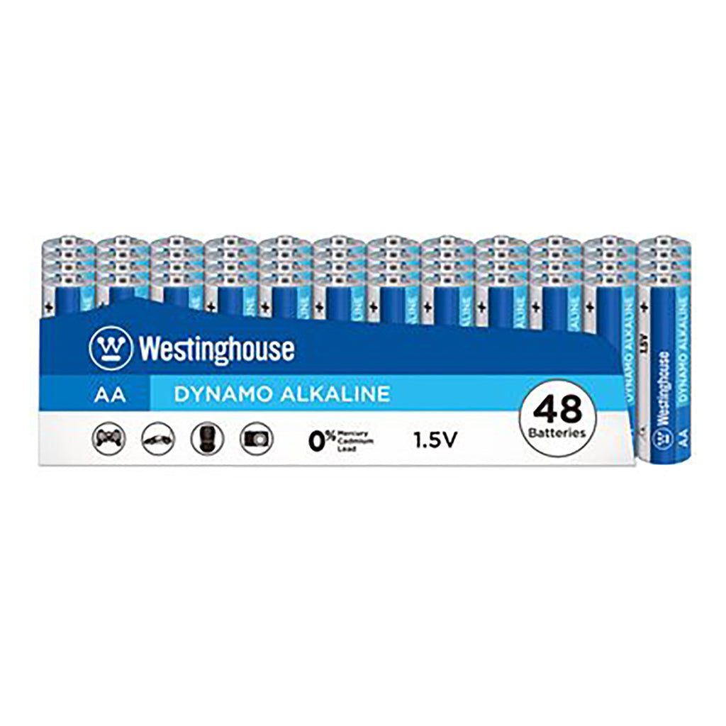 Westinghouse - Ensemble de 48 Batteries Alcaline Dynamo AA