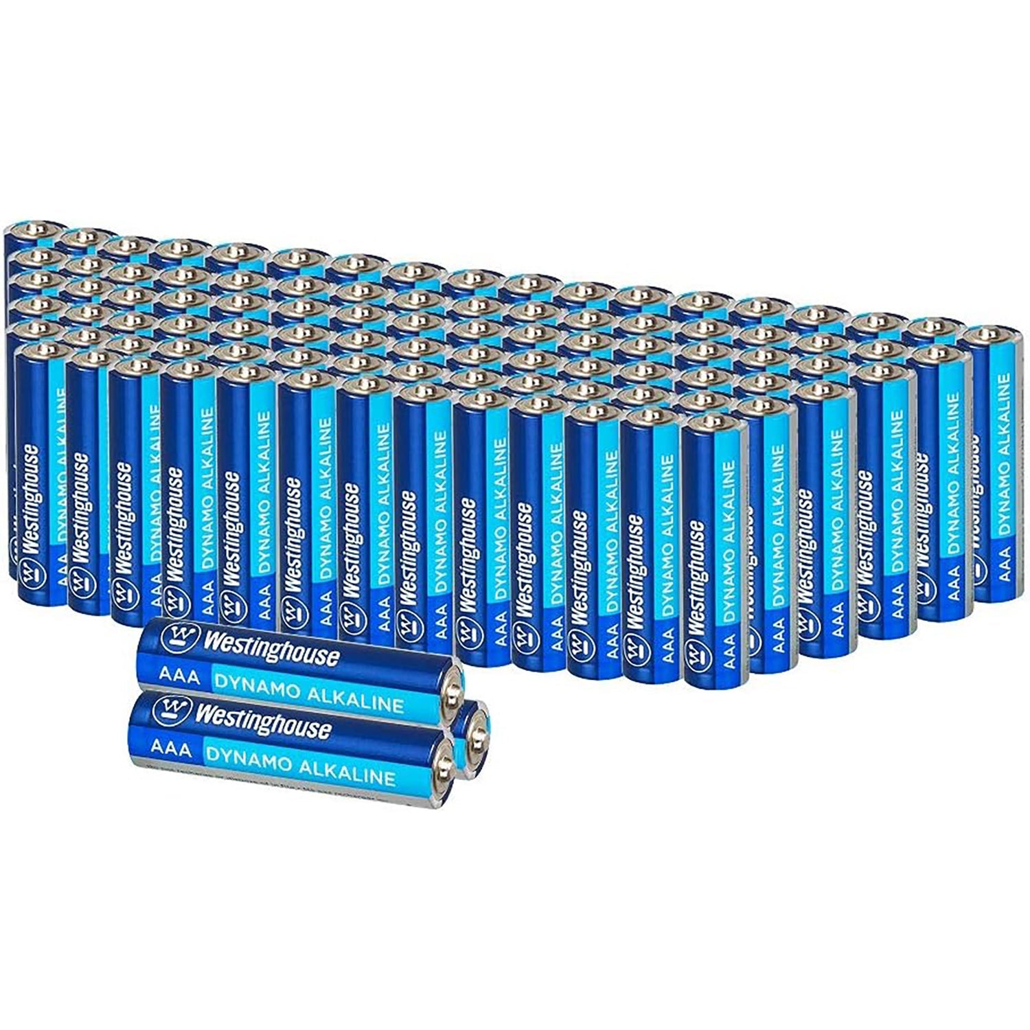 Westinghouse - Ensemble de 96 Batteries Alcalines Dynamo AAA avec Boites de Rangement - Simple Boutique