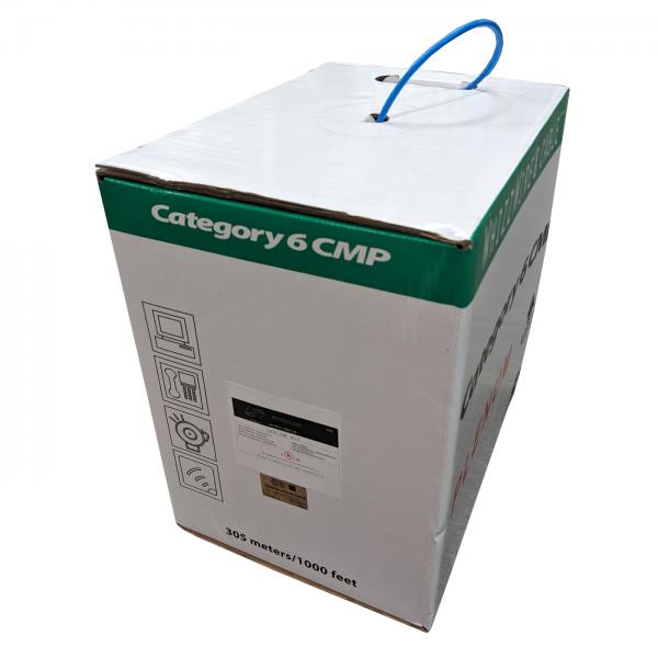 WhizzWire Câble Réseau Cat6 UTP Solide 500 MHz avec Séparateur FT6/CMP Plenum en Vrac, Bleu, Bobine de 1000 pi - Simple Boutique