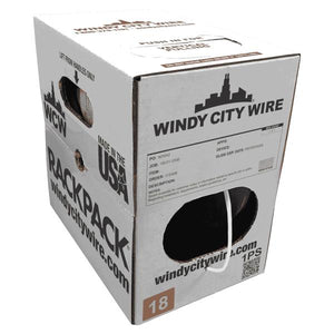 Windy City Câble Réseau Cat6 UTP Solide 500 MHz, FT6/CMP Plenum, Blanc, Bobine de 1000 pieds - Simple Boutique