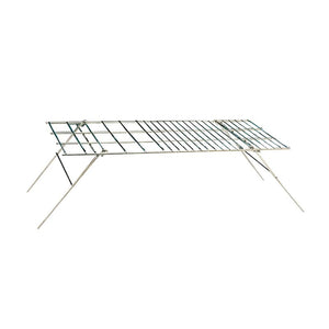 World Famous - Grille de Cuisson Antiadhésive pour Feu de Camps, Pieds Rabattables - Simple Boutique
