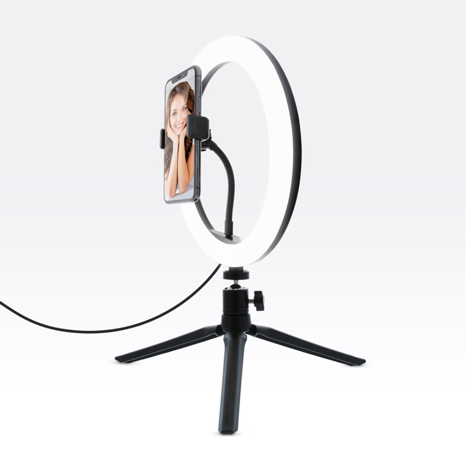 Xtreme - Anneau Lumineux LED avec Support de Téléphone Universel, 3 Modes de Couleurs - Simple Boutique