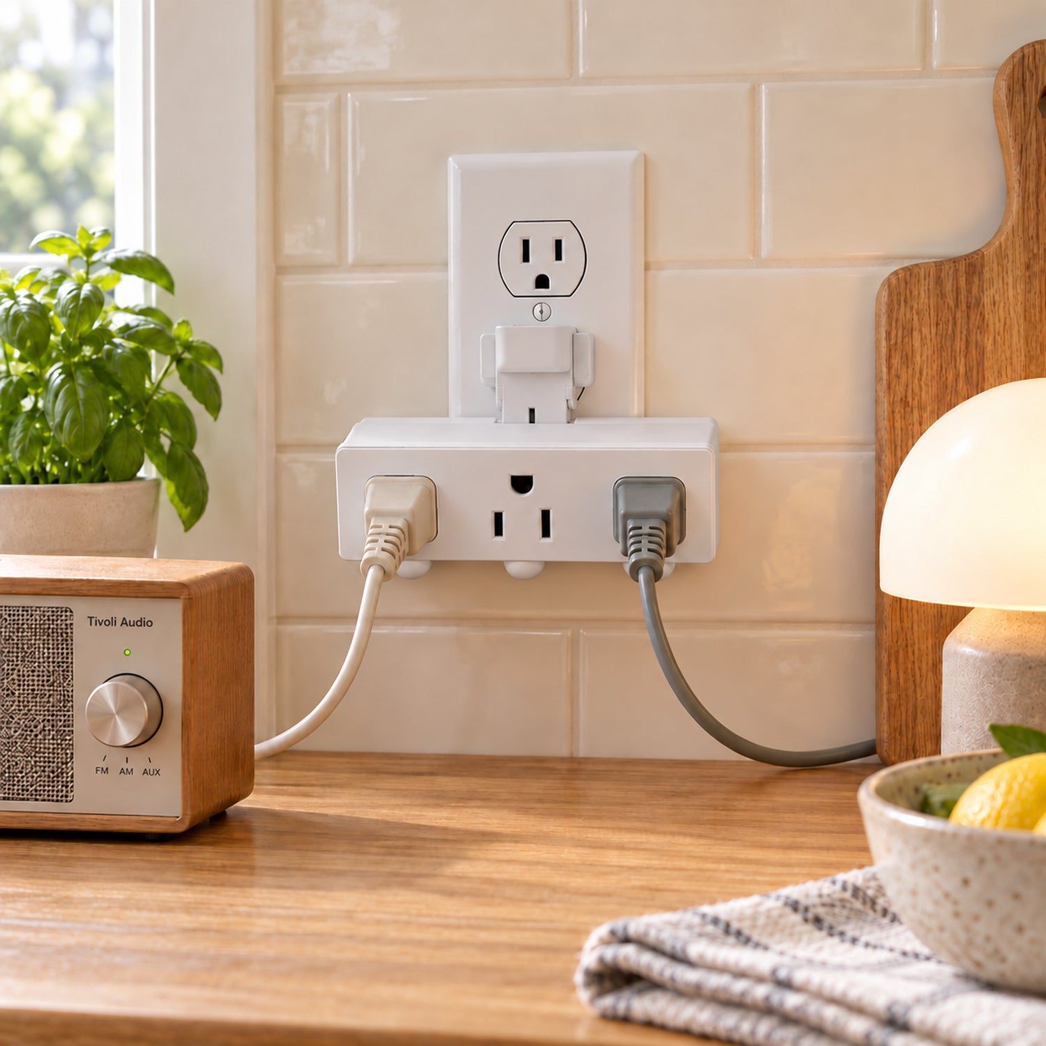 Xtricity Adaptateur triple à prises inclinables de haut en bas - Lot de 5 - Simple Boutique