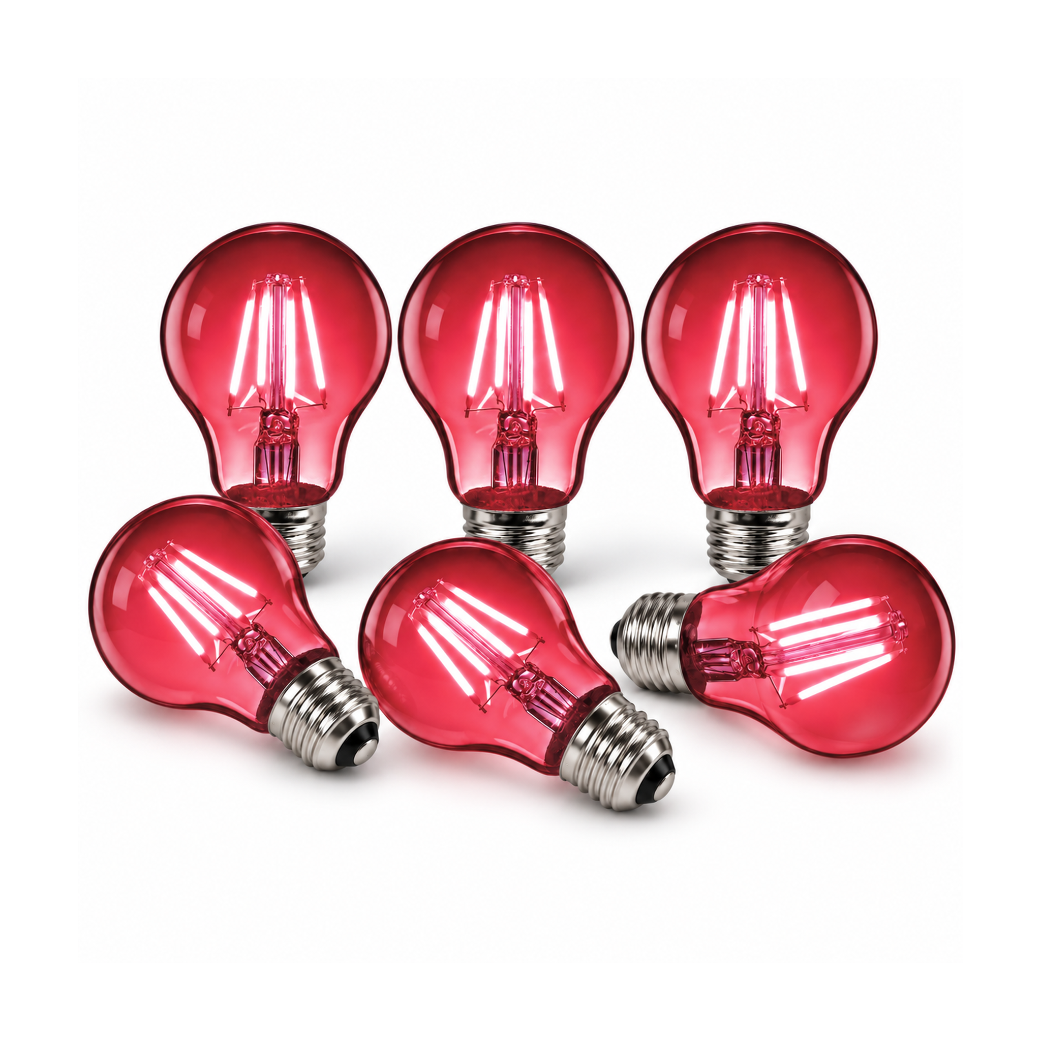 Xtricity Ampoule DEL A19 - 4,5 W, rouge, à intensité variable - Lot de 6 - Simple Boutique