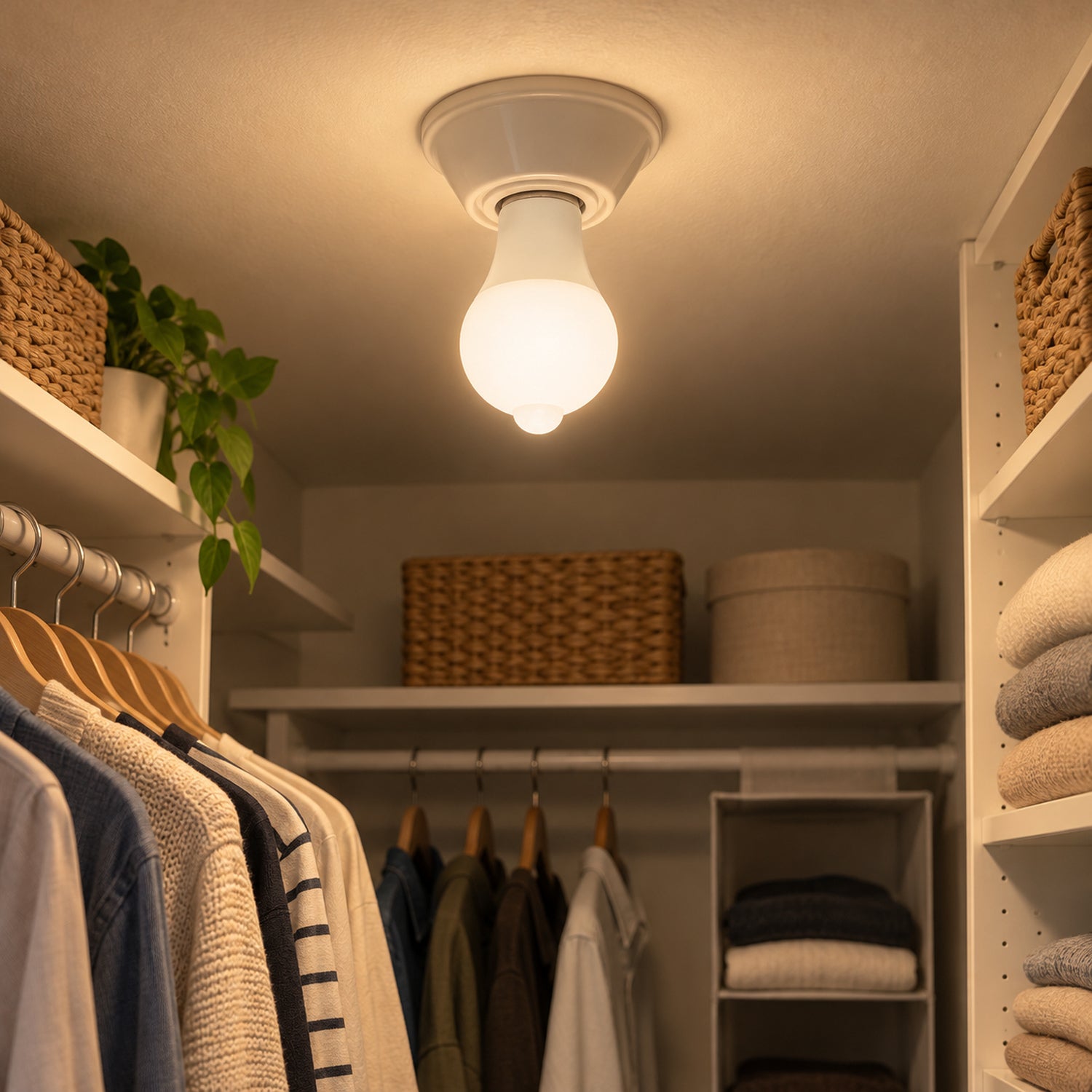 Xtricity Ampoule DEL A19 à détecteur de mouvement - 9W, équivalent 60W, 800 lumens, blanc doux 3000K, non gradable - Lot de 6 - Simple Boutique