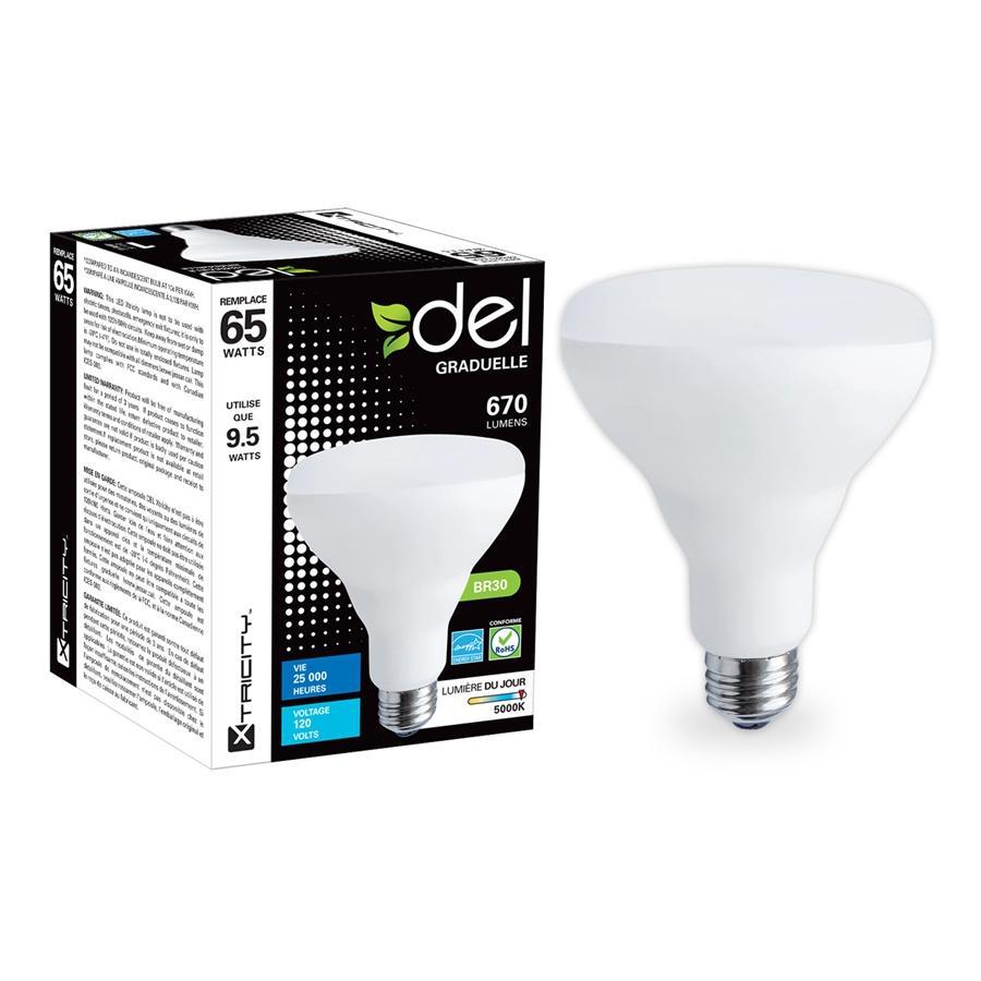 Xtricity Ampoule DEL BR30/9.5W/120V/E26/670L/ES/ lum du jour 5000k graduelle 1 Un. - Simple Boutique