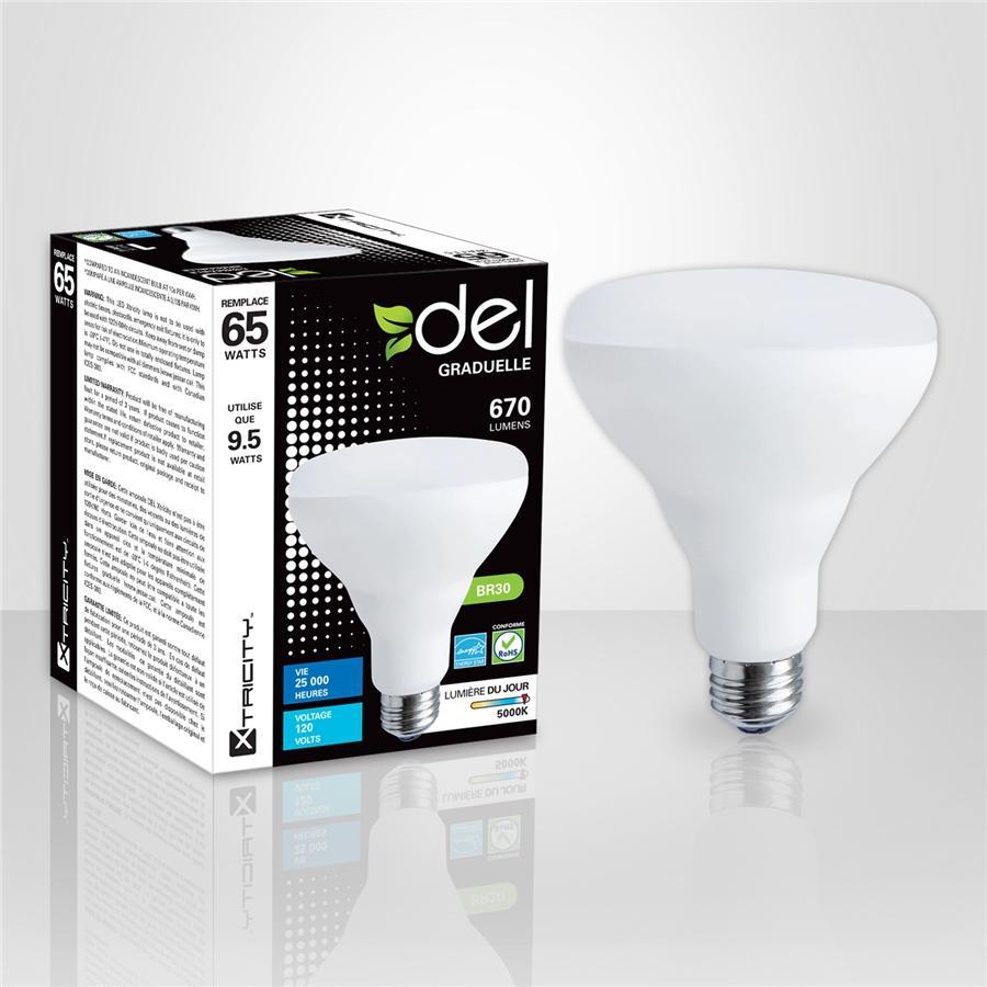 Xtricity Ampoule DEL BR30/9.5W/120V/E26/670L/ES/ lum du jour 5000k graduelle 1 Un. - Simple Boutique