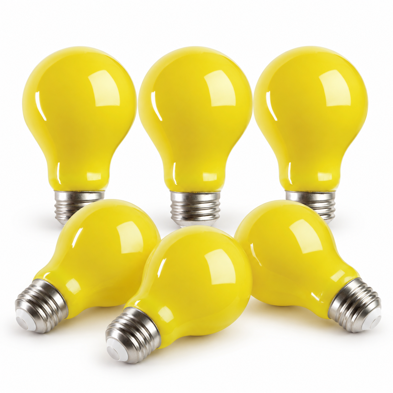 Xtricity Ampoule DEL anti-insectes A19, 5 W jaune, faisceau 360°, intensité réglable - Lot de 6 - Simple Boutique