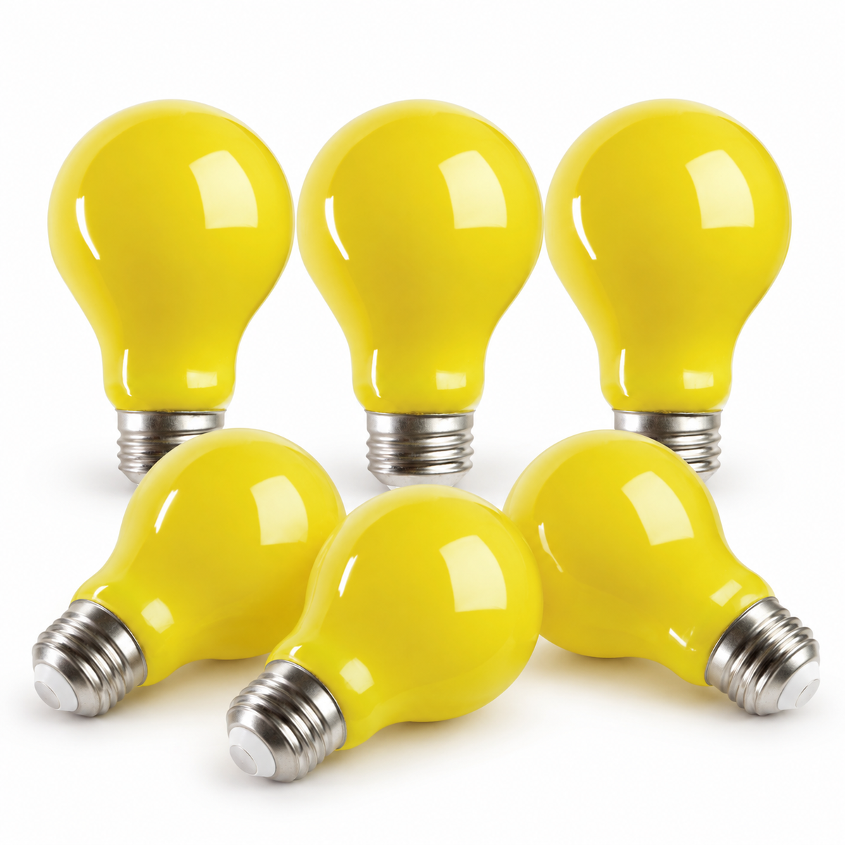 Xtricity Ampoule DEL anti-insectes A19, 5 W jaune, faisceau 360°, intensité réglable - Lot de 6 - Simple Boutique