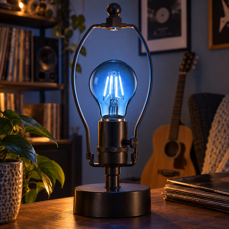 Xtricity Ampoule à filament couleur DEL A19, 4,5 W bleue, à intensité variable - Lot de 6 - Simple Boutique