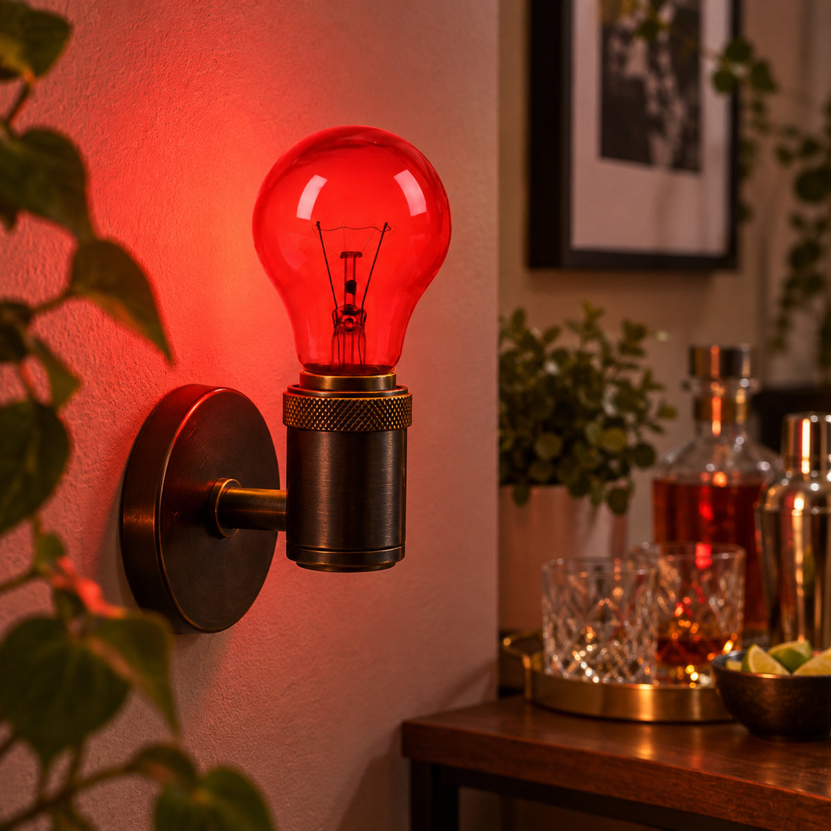 Xtricity Ampoule claire A19 festivité, 60W Rouge 1pk - Lot de 6 - Simple Boutique