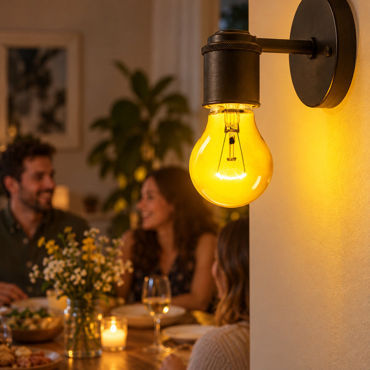 Xtricity Ampoule de fête A19 - 60W Jaune, Incandescente, Culot moyen E26, Simple - Lot de 6 - Simple Boutique