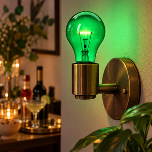 Xtricity Ampoule festive A19 - 60W verte, incandescente, culot moyen E26, simple - Lot de 6 - Simple Boutique