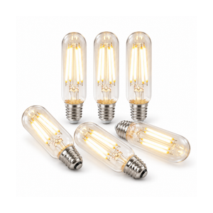 Xtricity Ampoule tubulaire DEL Type-T6 - 2 W, équivalent 25 W, culot candélabre E12, 200 lumens, blanc chaud 3000 K, graduable - Lot de 6 - Simple Boutique