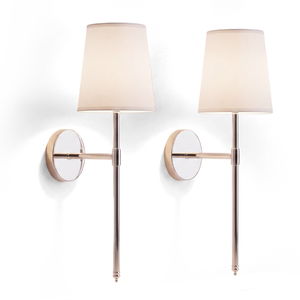 Xtricity Applique murale LED rechargeable "Étoile" 3W, 300 Lumens, 3000K, 4000K, 6000K + RVB, Dimmable - Chrome & blanc, Lot de 2 - Simple Boutique