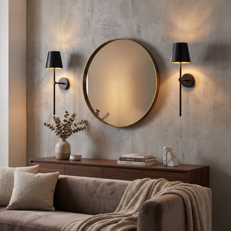 Xtricity Applique murale LED rechargeable "Nova" 3W, 210 Lumens, 3000K, 4000K, 6000K, Intensité variable - Noir, Lot de 2 - Simple Boutique