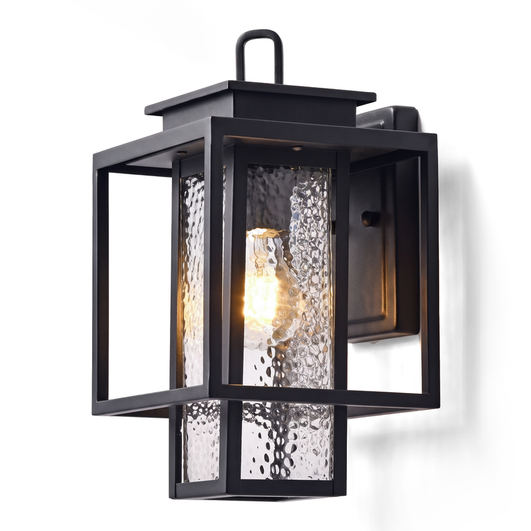 Xtricity Applique murale d'extérieur « Churchill » - Fer noir et verre - Simple Boutique