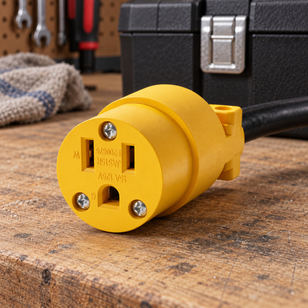 Xtricity Connecteur femelle à prise de terre 15 A, vrac - Lot de 25 - Simple Boutique
