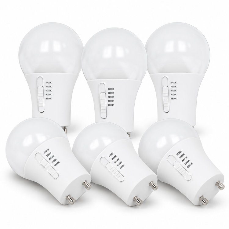 Xtricity DEL A19 10W / 120V / GU24 / 5-TCC sélectionnable Intensité variable 1 paquet - Lot de 6 - Simple Boutique