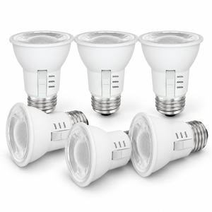 Xtricity DEL PAR16 Flood, 5,5W, sélectionnable 3000K/4000K/5000K, faisceau 40°, intensité variable - Lot de 6 - Simple Boutique