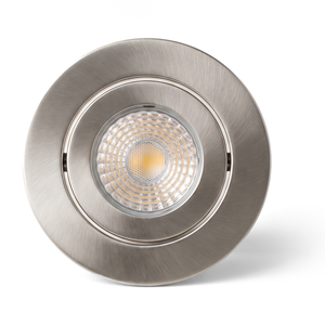Xtricity Encastré DEL sur cardan 3,5 po - 7 W / 600 lm / 3 températures de couleur au choix, nickel brossé - Simple Boutique