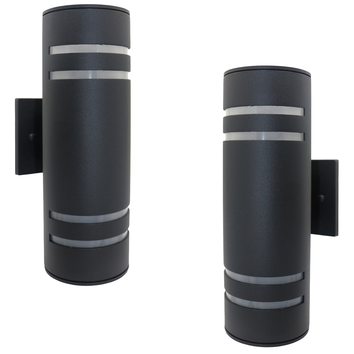 Xtricity - Ensemble de 2 Luminaire Mural Extérieur, Hauteur de 12.99'', De la Collection Central Park, Aluminium Noir - Simple Boutique