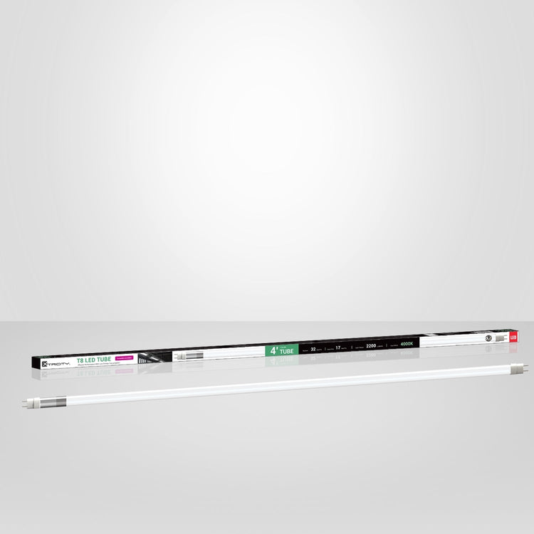 Xtricity - Ensemble de 2 Tube DEL T8, Longeur de 4 Pieds, Base G13, 2200 Lumens, 17W, 4000K Blanc Froid - Simple Boutique