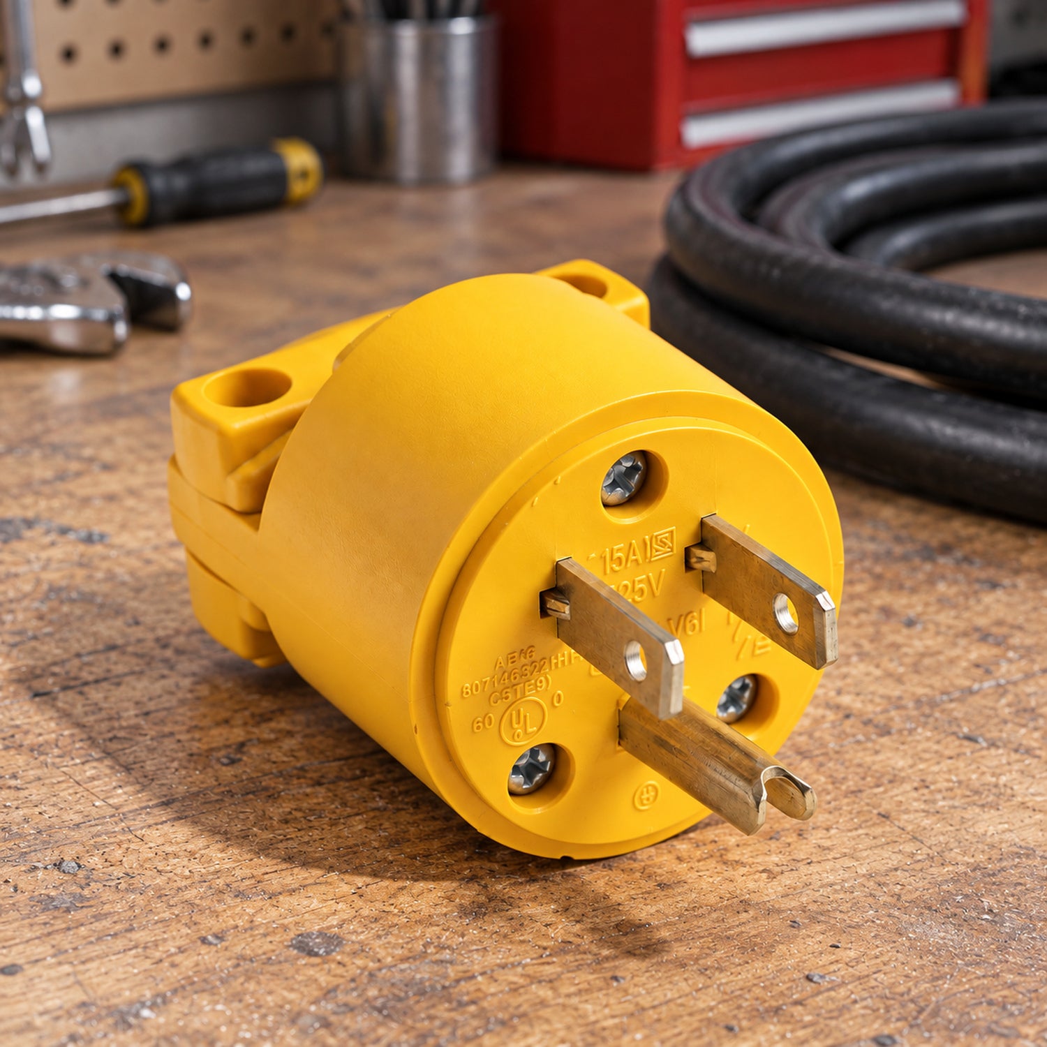 Xtricity Fiche mâle à 3 broches 15 A, en vrac - Lot de 25 - Simple Boutique