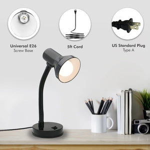 Xtricity Lampe De Table Bras Articulé 60W Noir - Simple Boutique