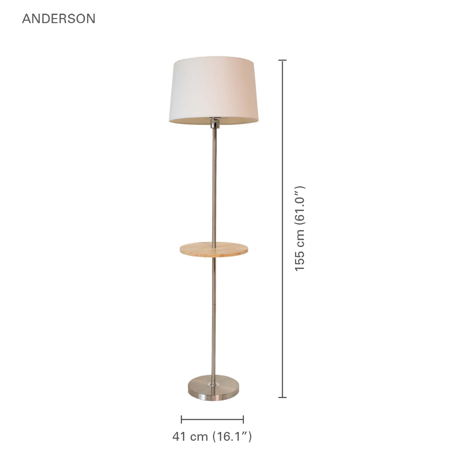 Xtricity - Lampe Torchère sur Pied, Hauteur de 5', de la Collection Anderson, Blanc - Simple Boutique