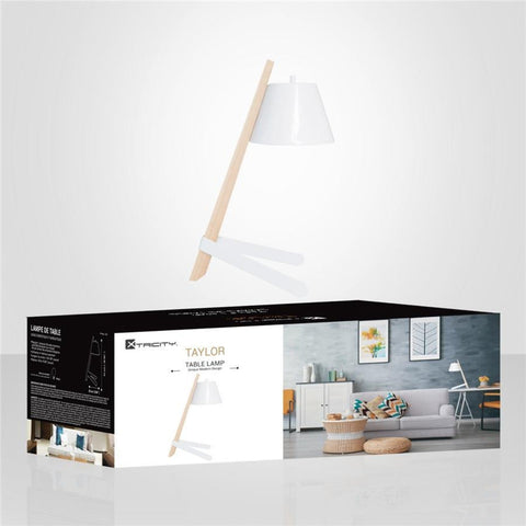 Xtricity - Lampe de Table Moderne, 9.84'' x 18.5'', De la Collection Taylor, Blanc
