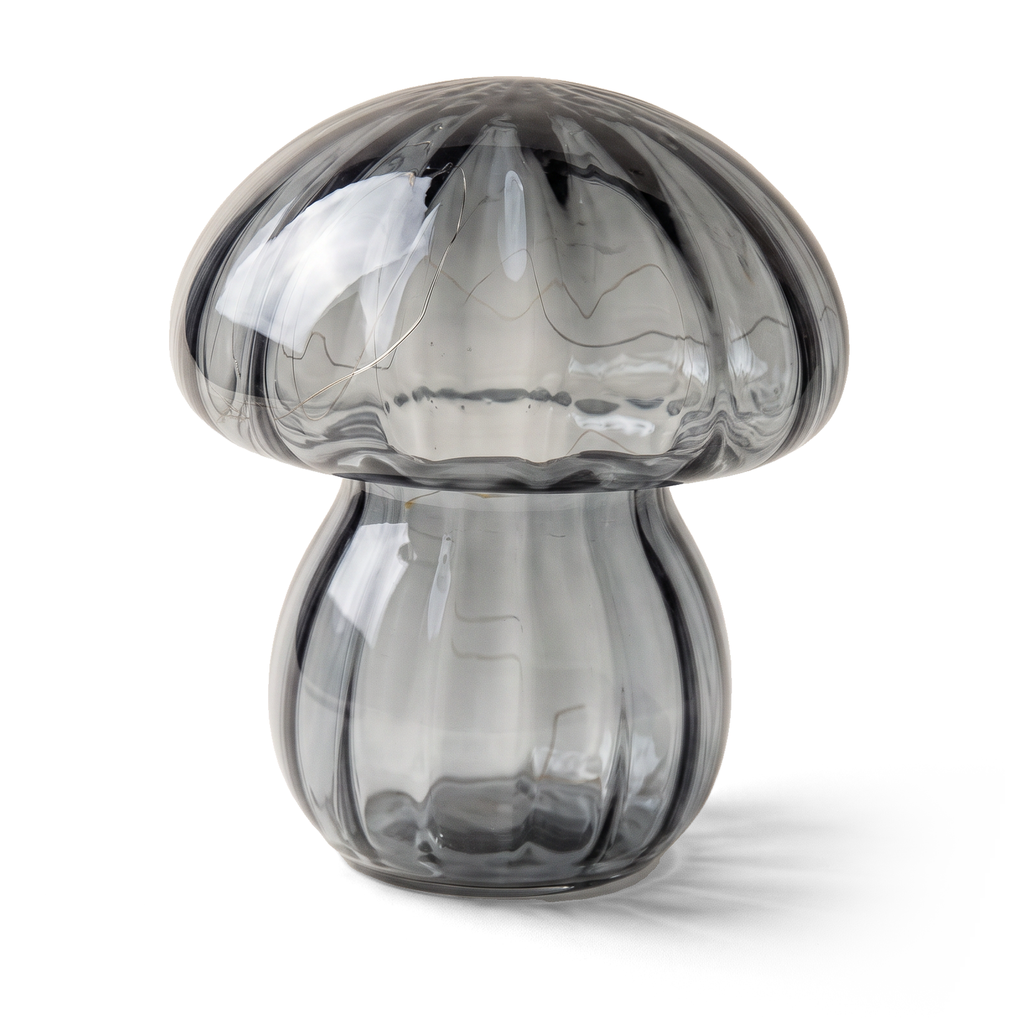 Xtricity Lampe de table en verre champignon grise - Simple Boutique