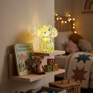 Xtricity Lampe de table en verre soufflé Champignon Bleu - Simple Boutique