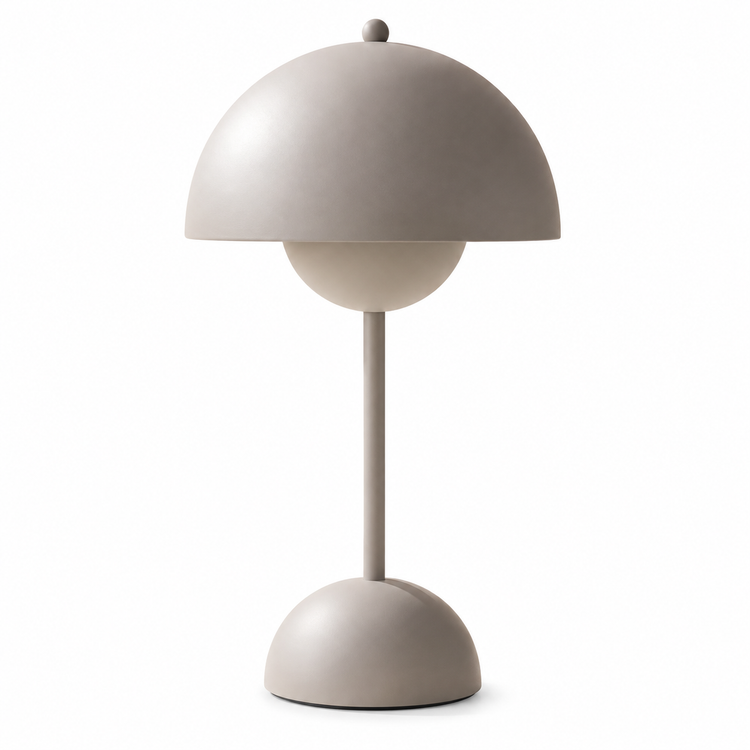 Xtricity Lampe de table tactile DEL portable Palm Springs, rechargeable par USB - Sans fil, à intensité variable, 3 couleurs, gris - Simple Boutique
