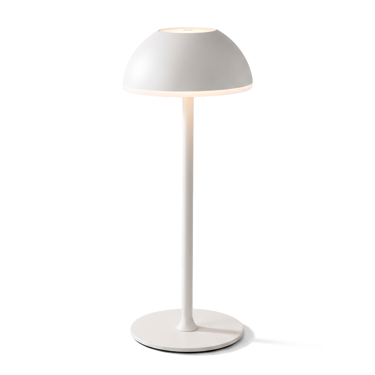 Xtricity Lampe de table tactile DEL rechargeable « Halo » - Blanche, 28 cm - Simple Boutique