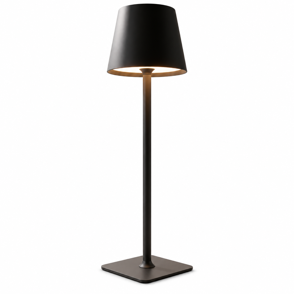 Xtricity Lampe de table tactile DEL rechargeable USB Lucie - Fine, sans fil, intensité réglable, 3 couleurs, noire - Simple Boutique