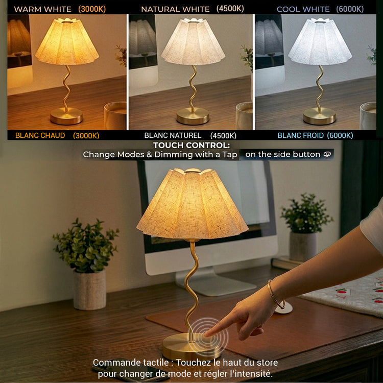 Xtricity Lampe de table tactile DEL rechargeable USB portable RIPPLE - Simple Boutique