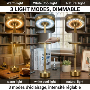 Xtricity Lampe de table tactile portable Spirit DEL rechargeable USB - Or - Simple Boutique